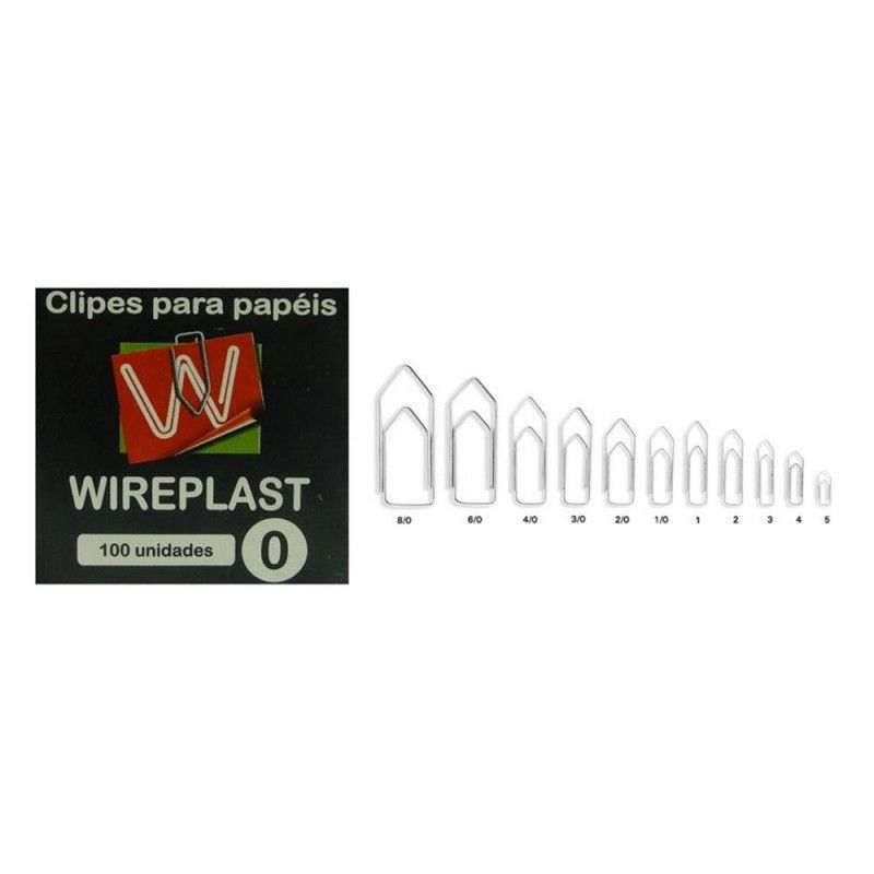 Clips para Papel 0 - Caixa com 100 - Wireplast