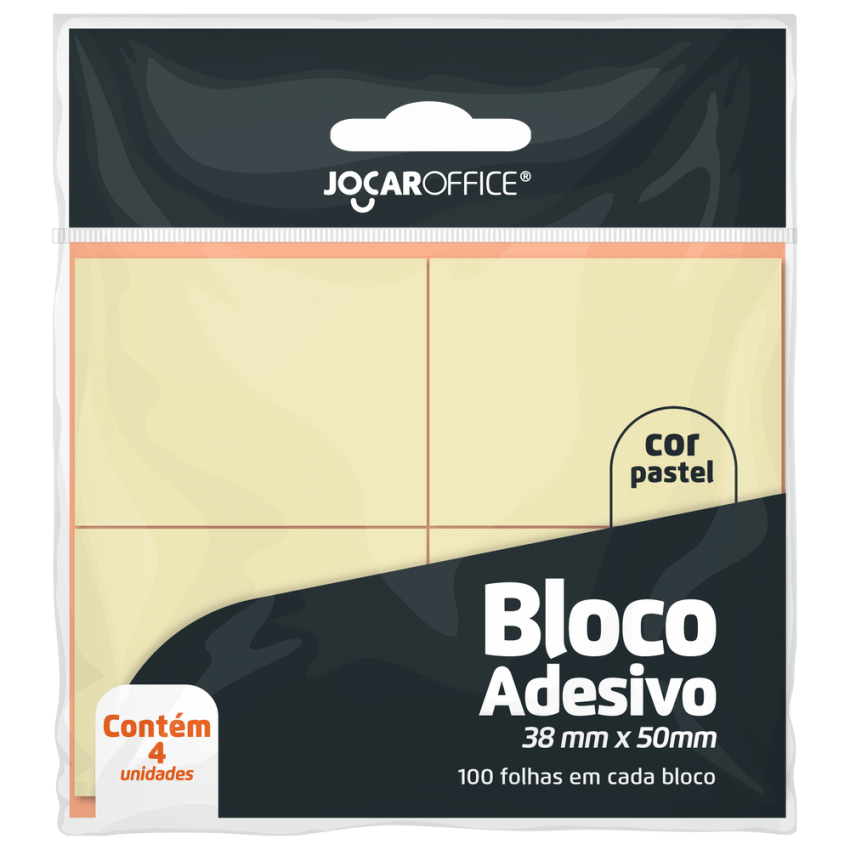 Bloco Adesivo para Recado Jocar - 38 mm X 50 mm