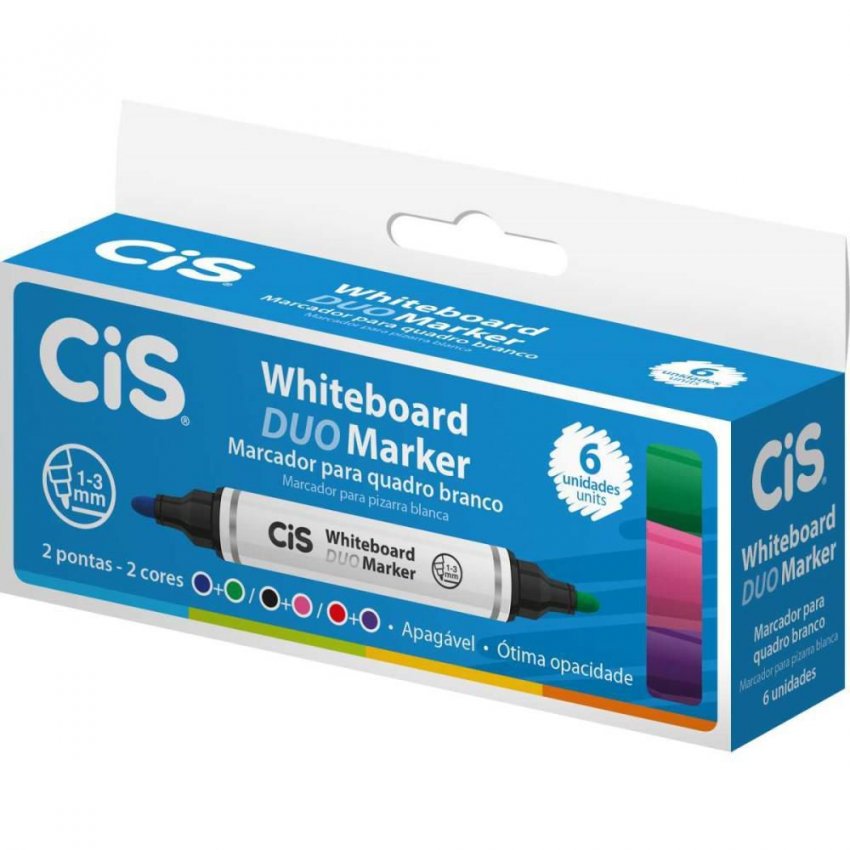 Marcador para Quadro Branco Duo Marker CiS