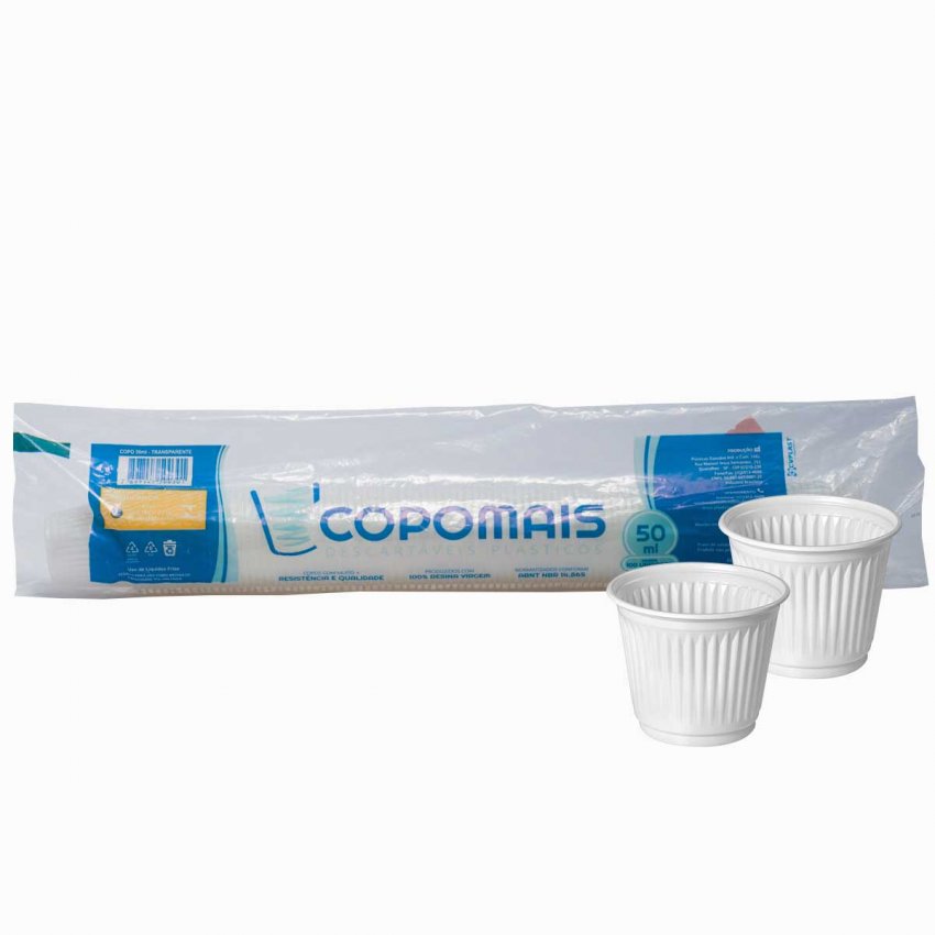 Copo Descartável para Café 50ml Copomais com 100 Unidades