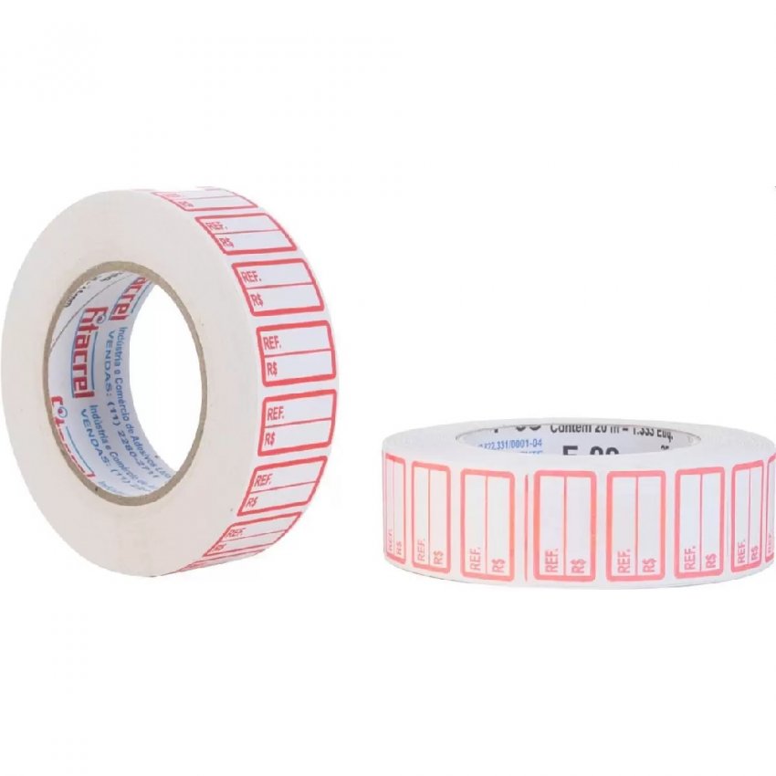 Etiqueta Adesiva Preço 25mm X 15m Fitacrel
